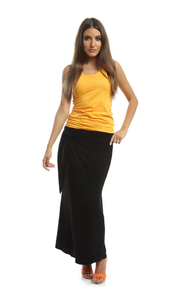 47065 Elastic Waist Skirt - Black