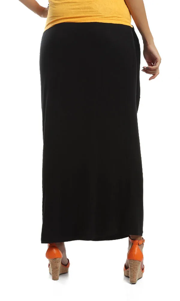 47065 Elastic Waist Skirt - Black
