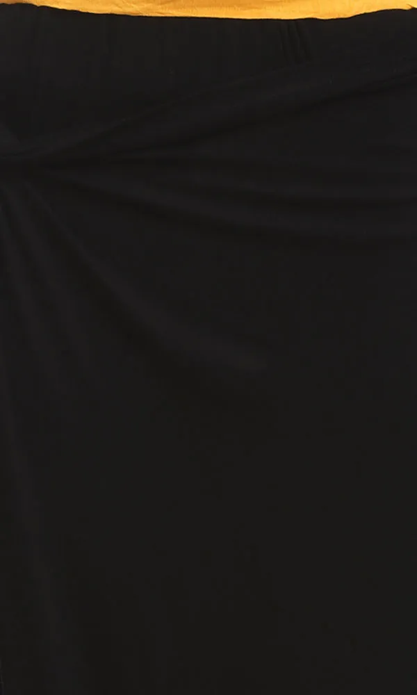47065 Elastic Waist Skirt - Black