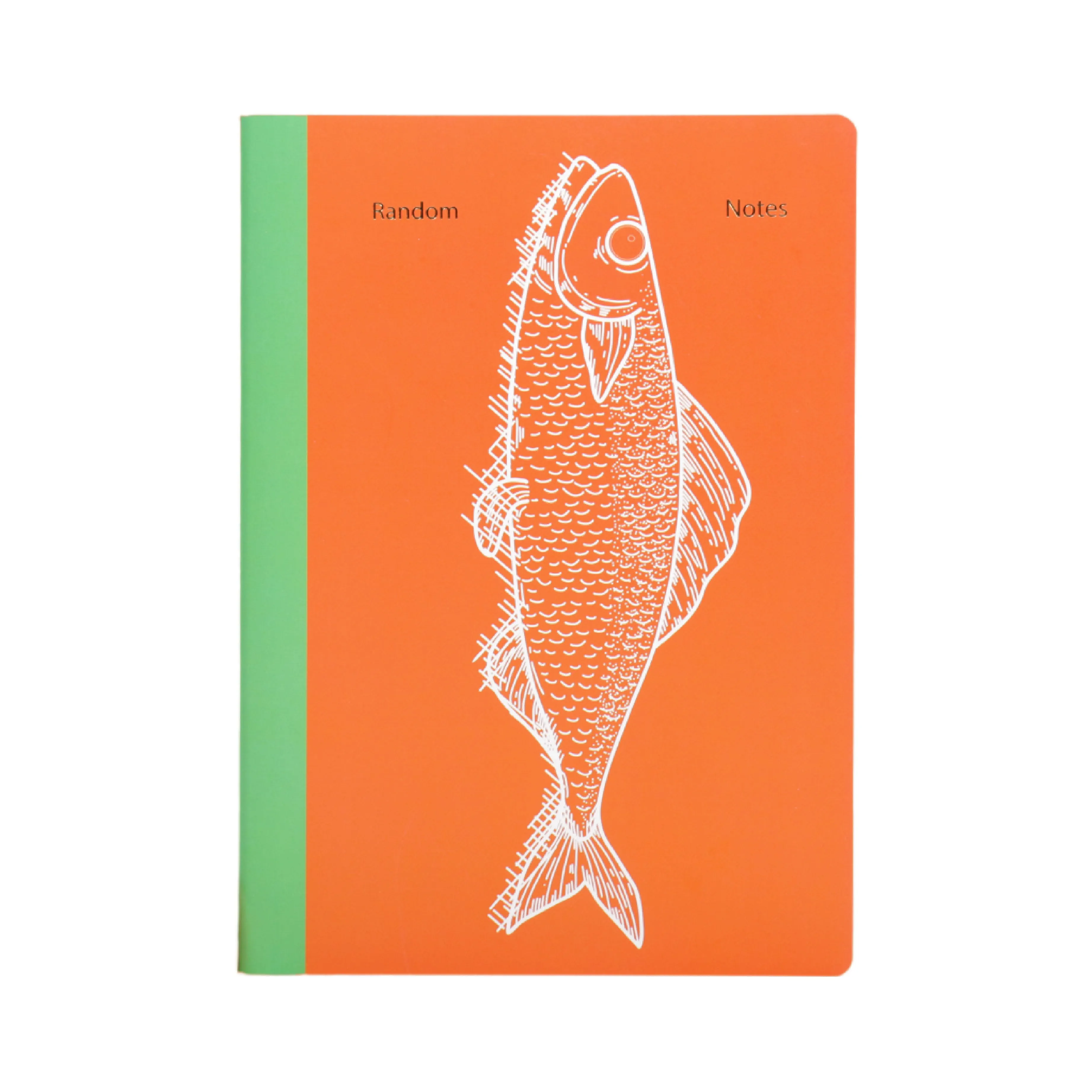 A5 Lined 'Random Notes' Pisces Notebook | Orange