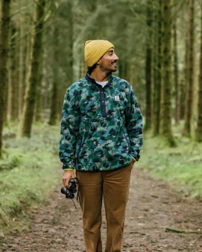 Adrift Recycled Polar Fleece - Alpine Camo Rain Forest