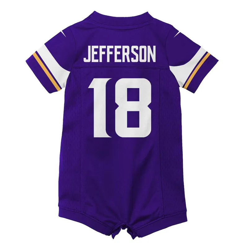 AVAILABLE IN-STORE ONLY! Justin Jefferson Minnesota Vikings Nike Newborn & Infant Purple Game Romper Jersey