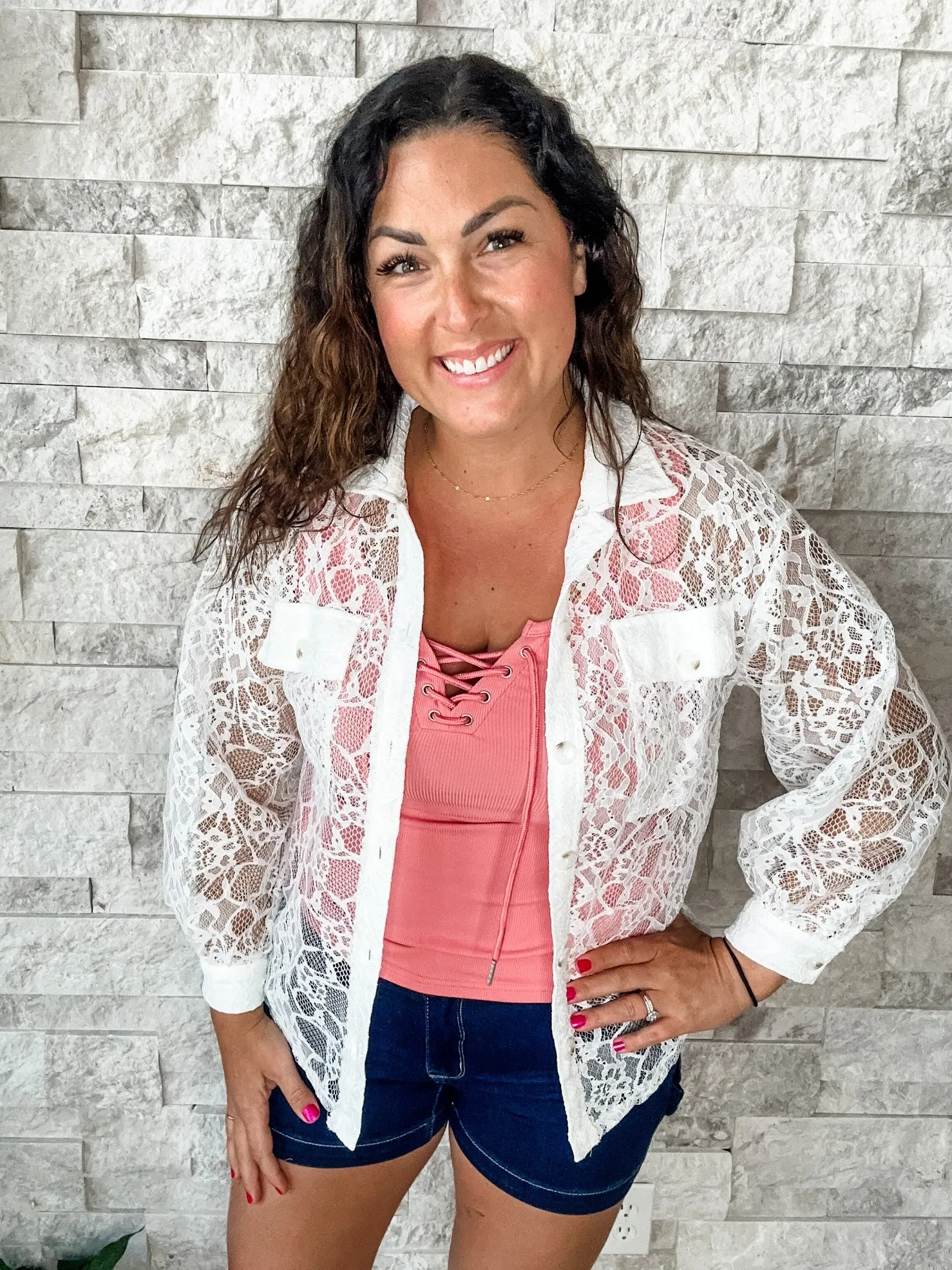Bayside Breeze Blouse in White (S-3XL)