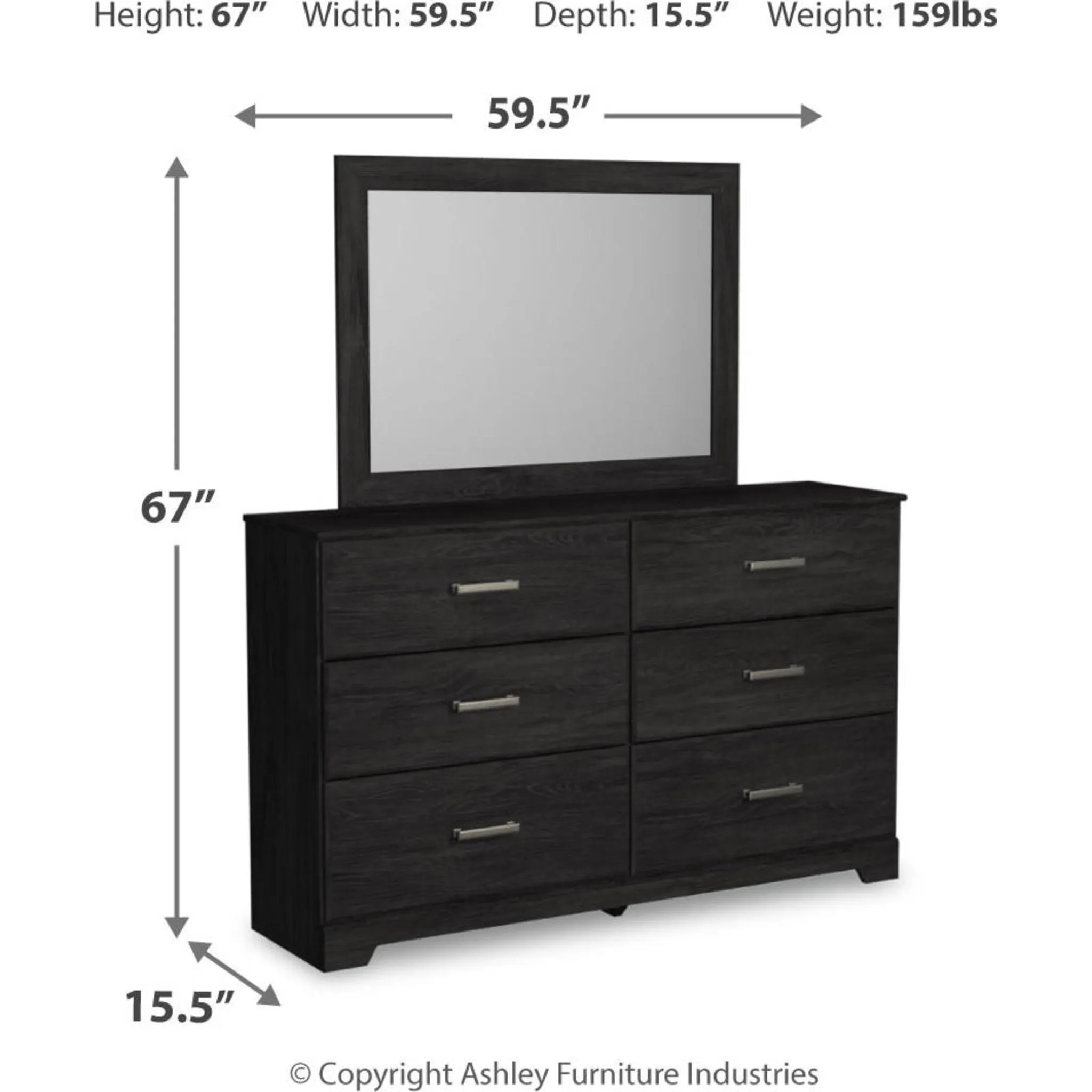 Belachime 5 Piece Queen Bedroom - Black