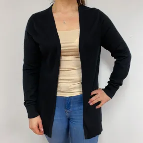 Black Edge to Edge Hooded Cardigan Large