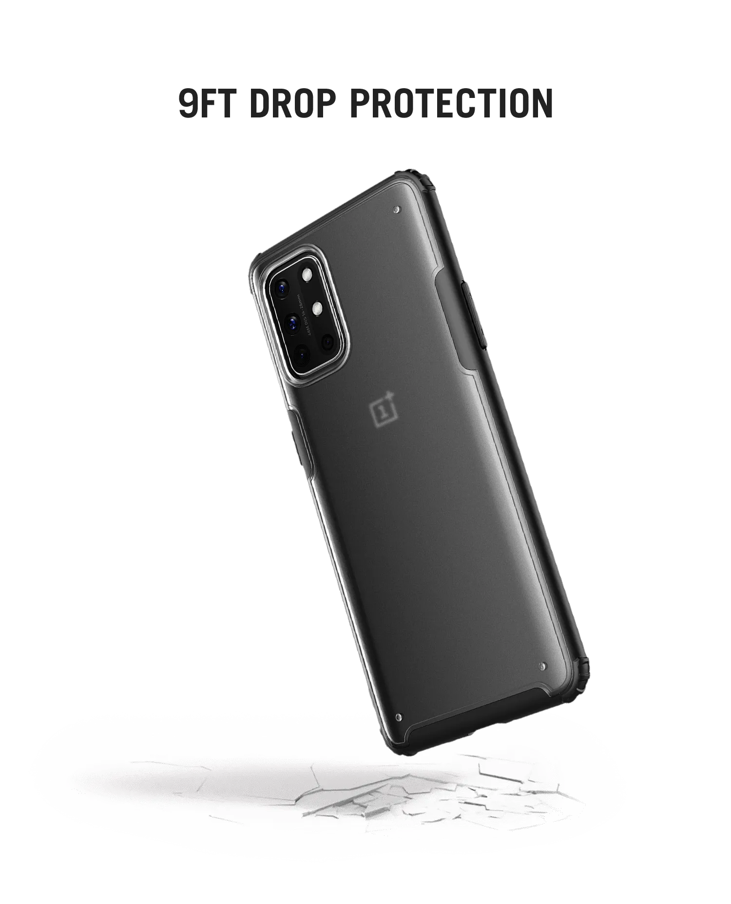 Black Frosted Clear Case Cover For OnePlus 8T