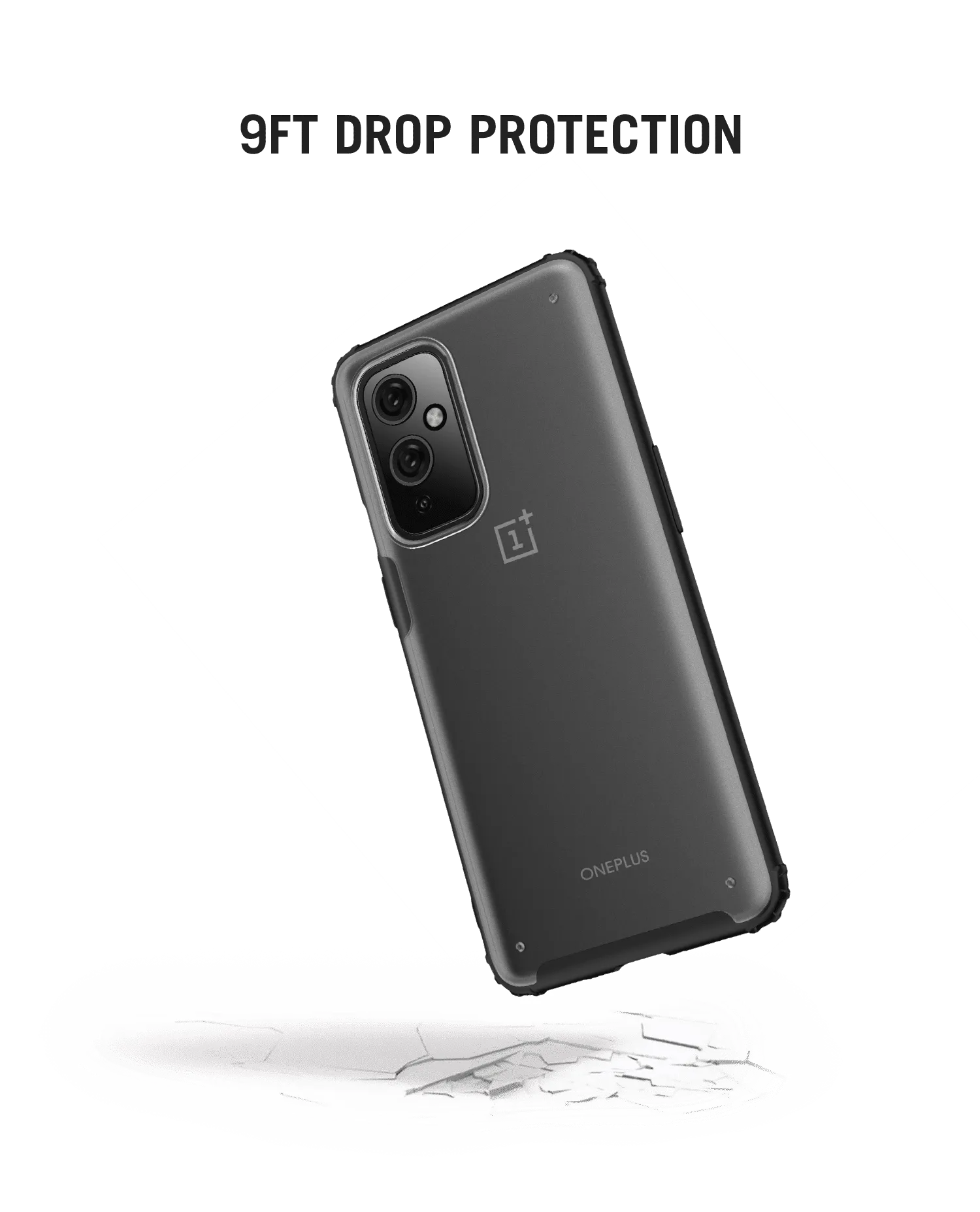 Black Frosted Clear Case Cover For OnePlus 9