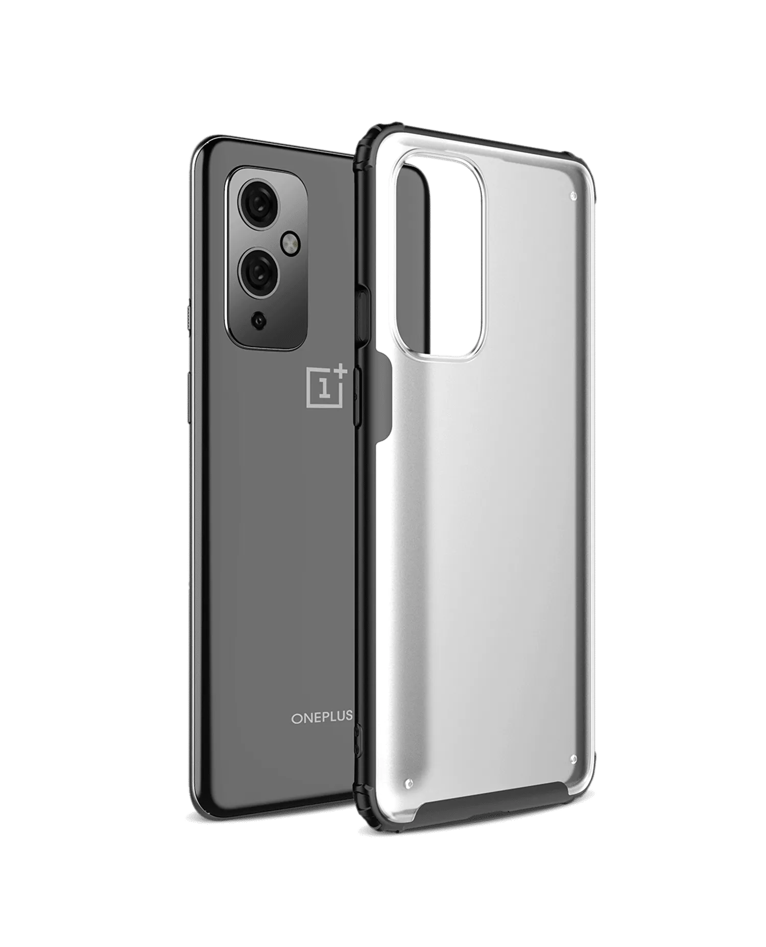 Black Frosted Clear Case Cover For OnePlus 9