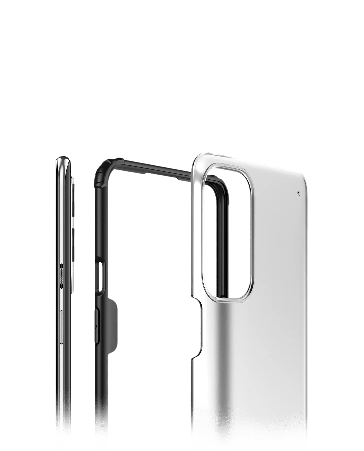 Black Frosted Clear Case Cover For OnePlus 9