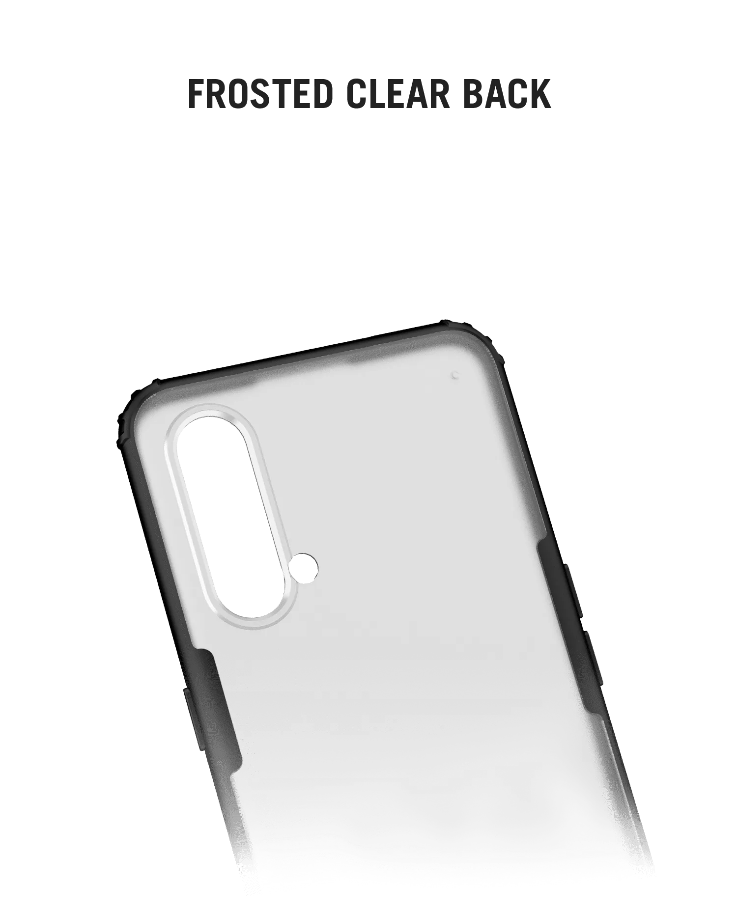 Black Frosted Clear Case Cover For OnePlus Nord CE