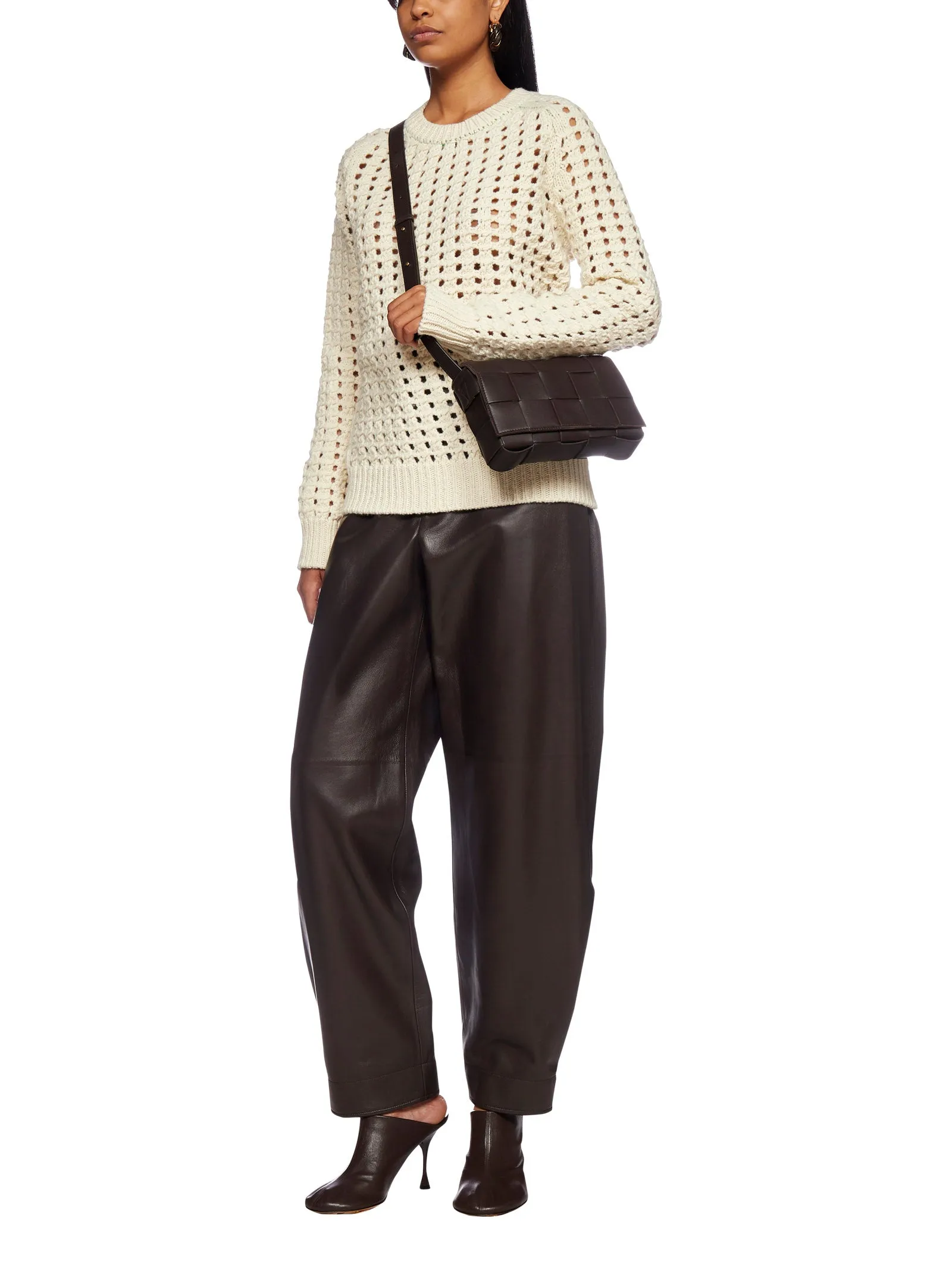 Bottega Veneta Open-Knitted Crewneck Jumper