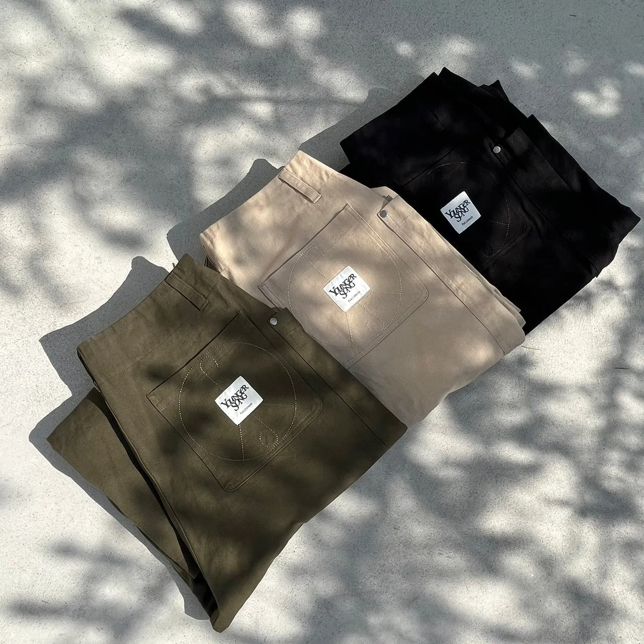 double pocket wide chino pants