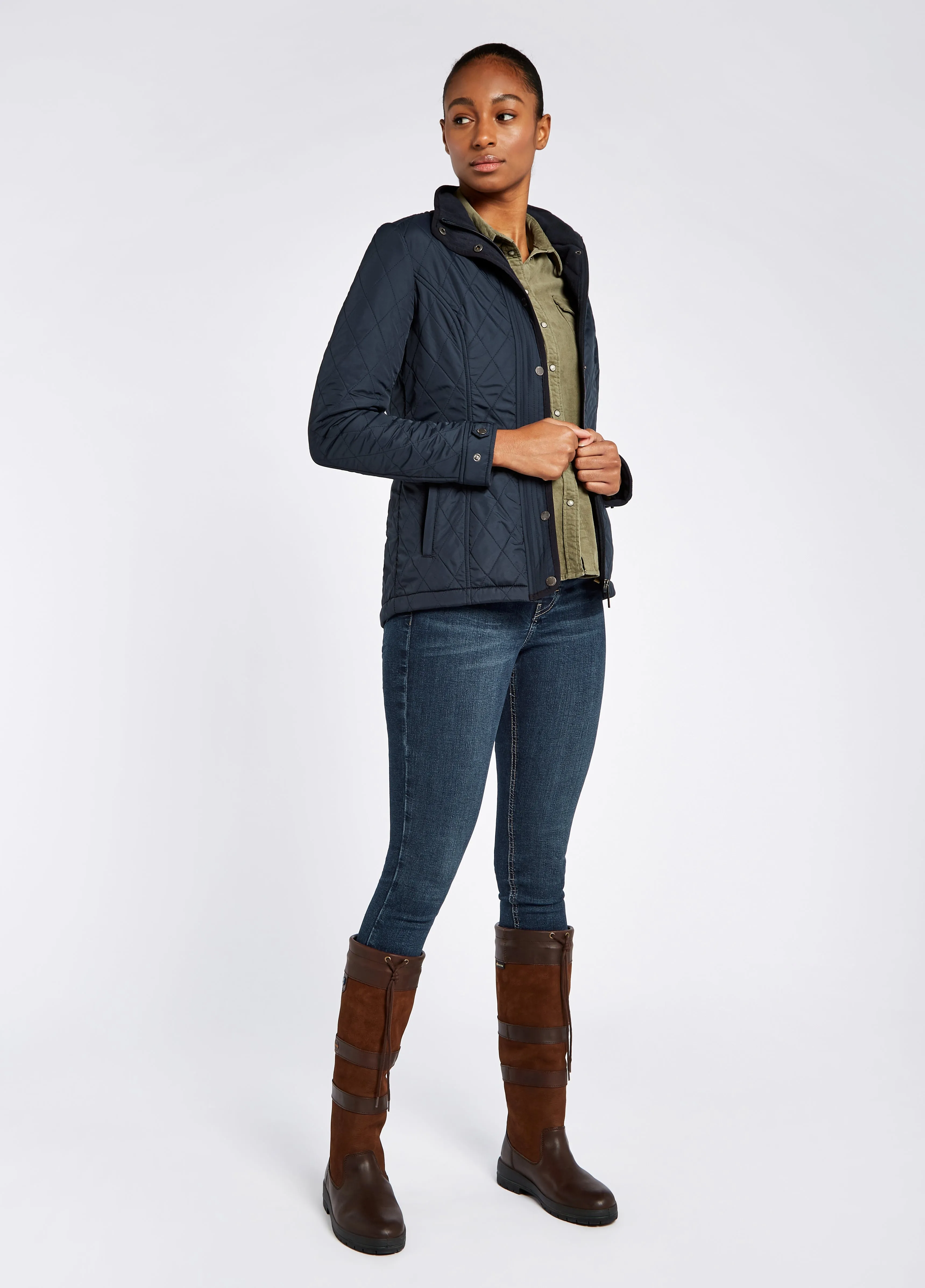 Dubarry Camlodge Ladies Quilted Jacket, Navy Blue