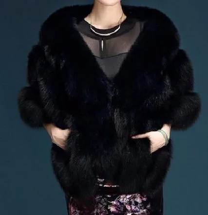 Faux Fox Shawl Wrap (more colors)