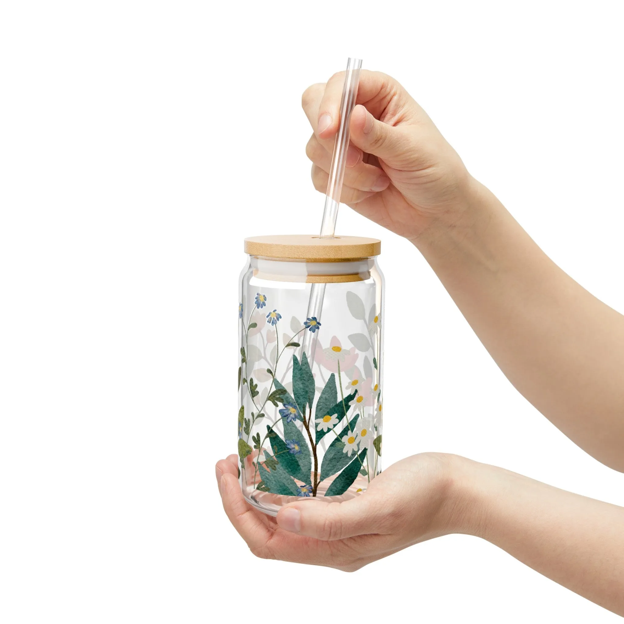 Fresh Flowers | Sipper Glass, 16oz