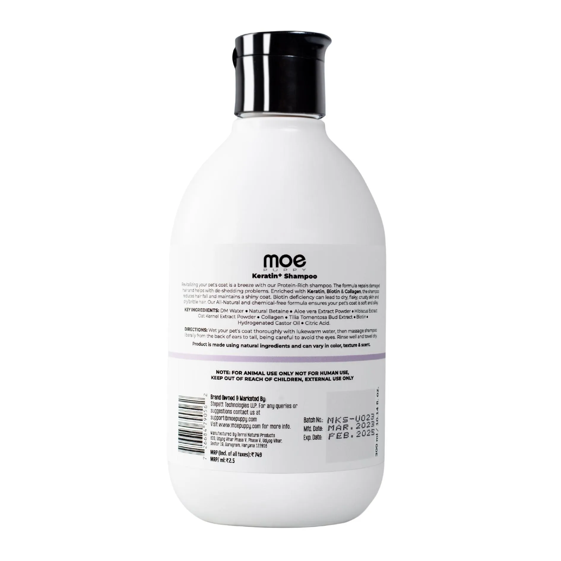 Keratin  Hairfall Shampoo for Dogs & Cats