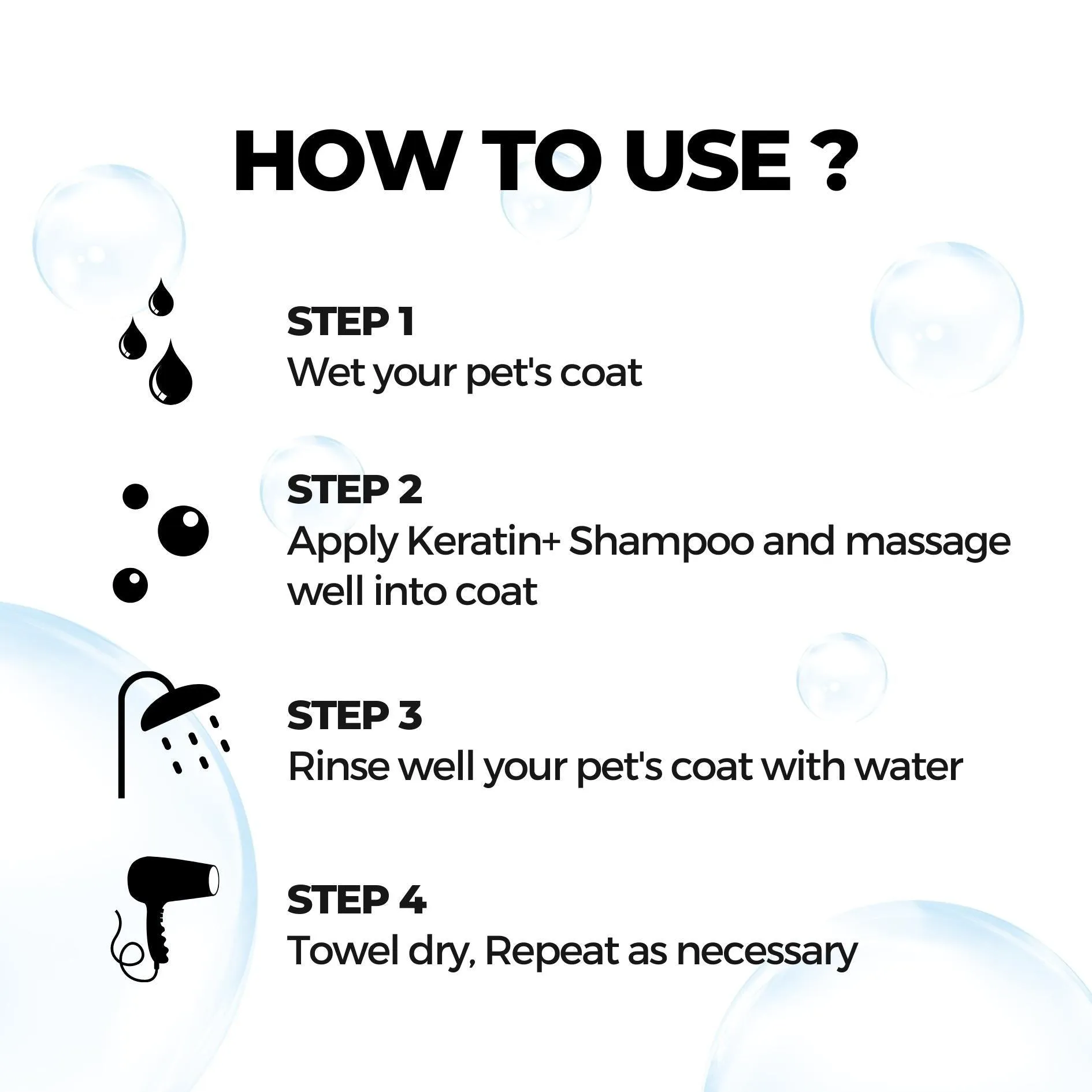 Keratin  Hairfall Shampoo for Dogs & Cats