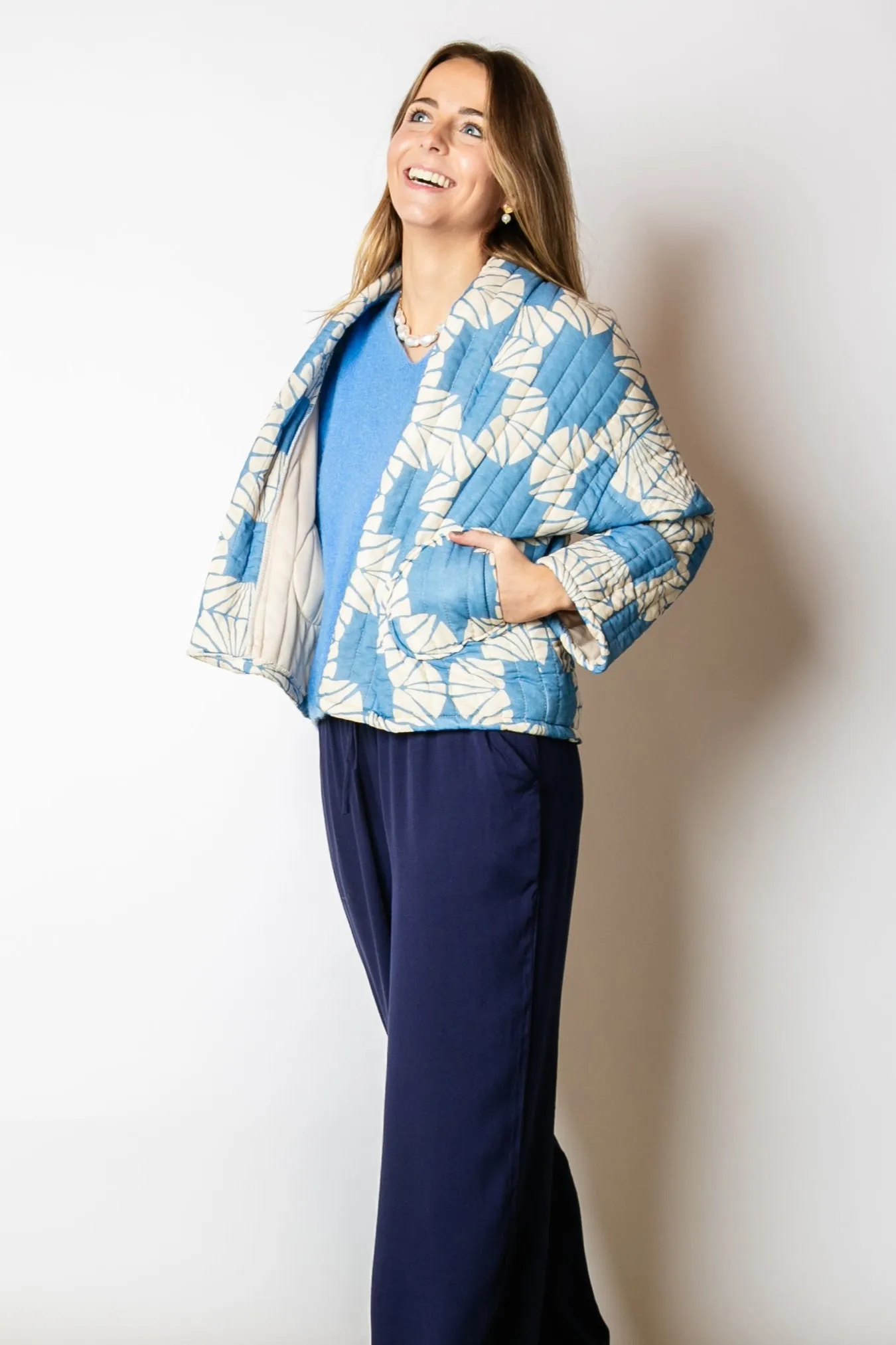 Kimono Pattern Quilted Jacket