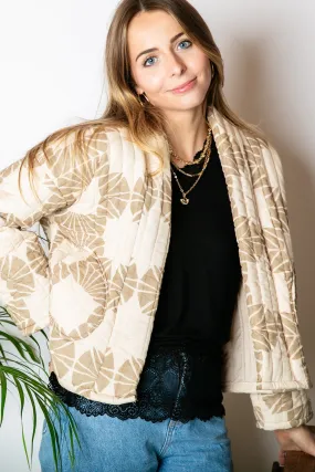 Kimono Pattern Quilted Jacket
