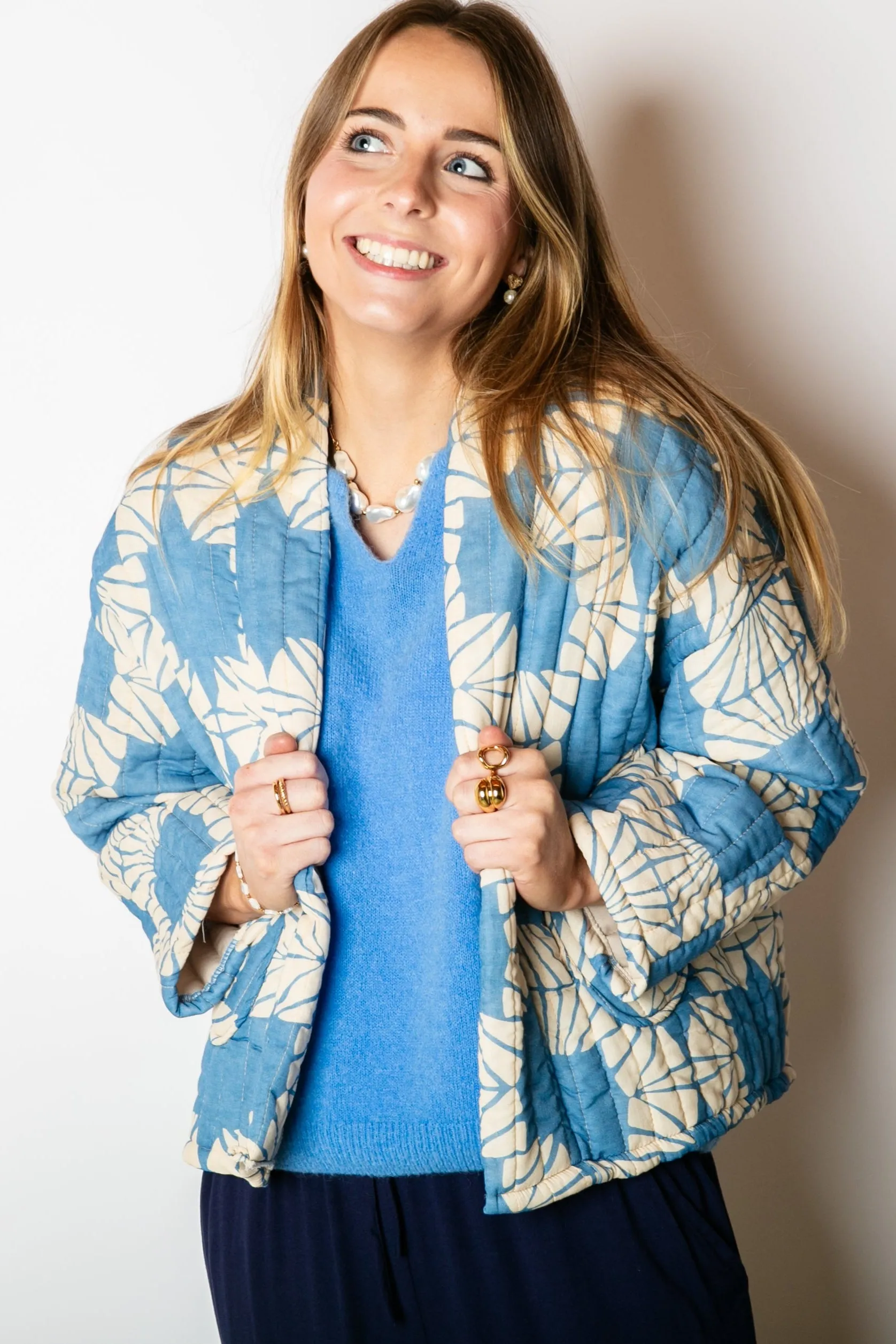 Kimono Pattern Quilted Jacket