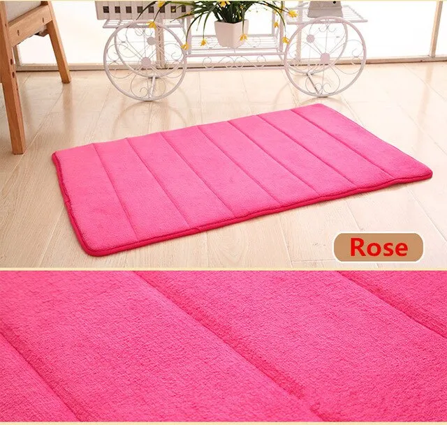 Memory Cotton Bath Mat Bathroom Strip Carpet Absorbent Non-slip Bath Mat Absorbent Coral Velvet Mat Door Mat Carpet Slip Latest