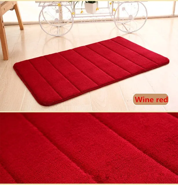Memory Cotton Bath Mat Bathroom Strip Carpet Absorbent Non-slip Bath Mat Absorbent Coral Velvet Mat Door Mat Carpet Slip Latest