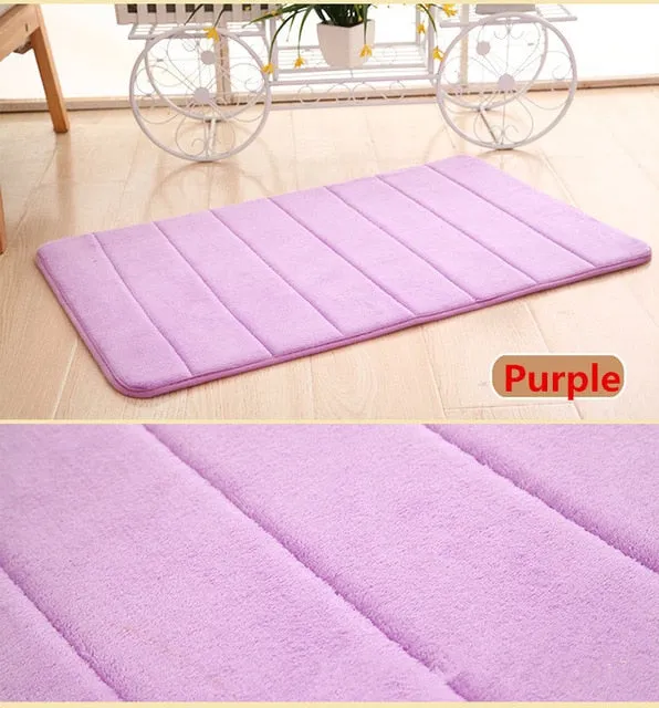 Memory Cotton Bath Mat Bathroom Strip Carpet Absorbent Non-slip Bath Mat Absorbent Coral Velvet Mat Door Mat Carpet Slip Latest