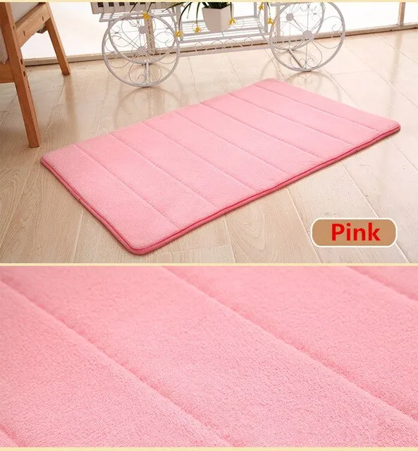 Memory Cotton Bath Mat Bathroom Strip Carpet Absorbent Non-slip Bath Mat Absorbent Coral Velvet Mat Door Mat Carpet Slip Latest