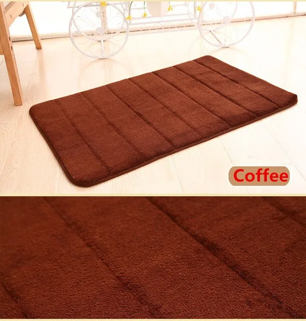Memory Cotton Bath Mat Bathroom Strip Carpet Absorbent Non-slip Bath Mat Absorbent Coral Velvet Mat Door Mat Carpet Slip Latest