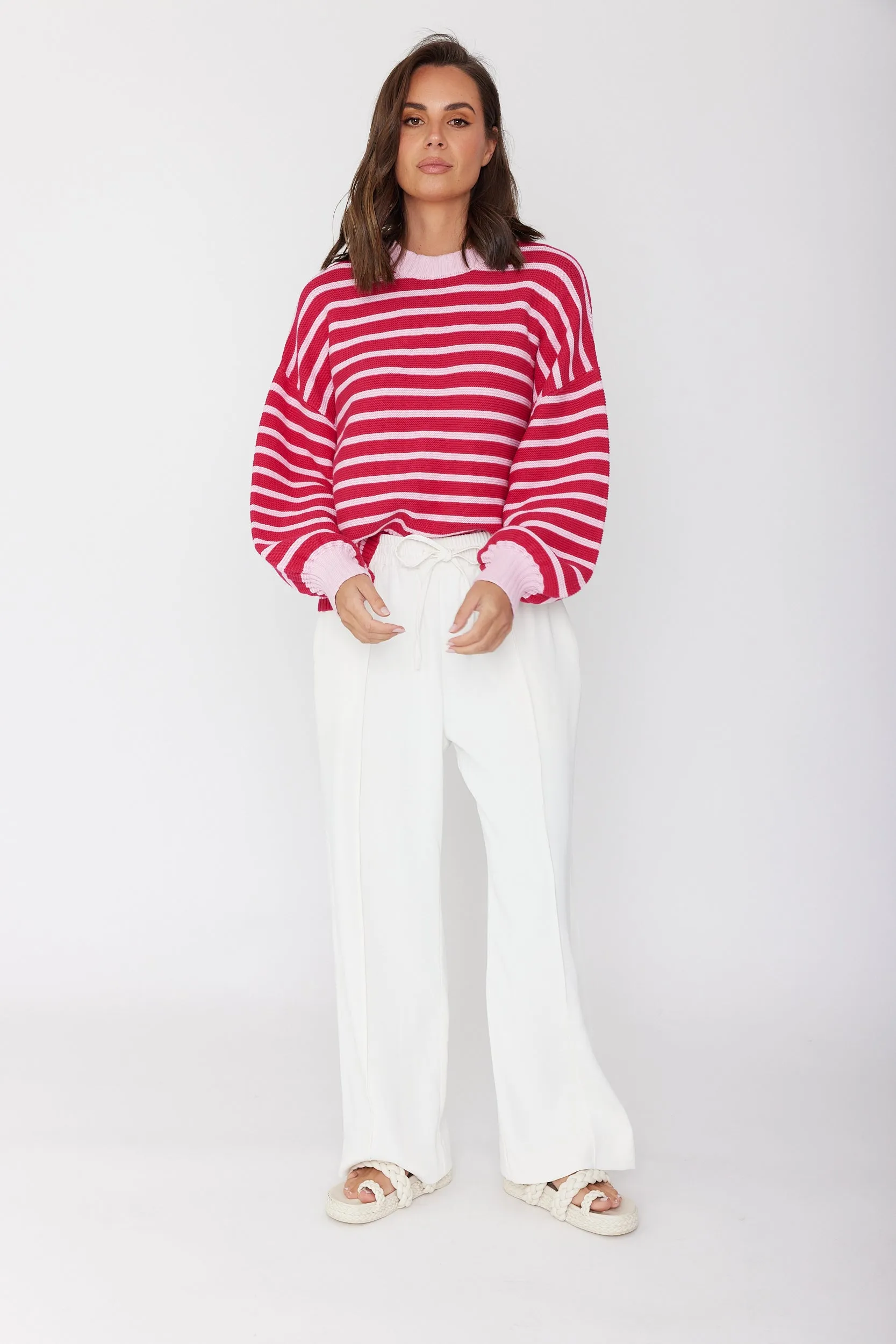 OLIVER Knit Jumper Pink Stripe