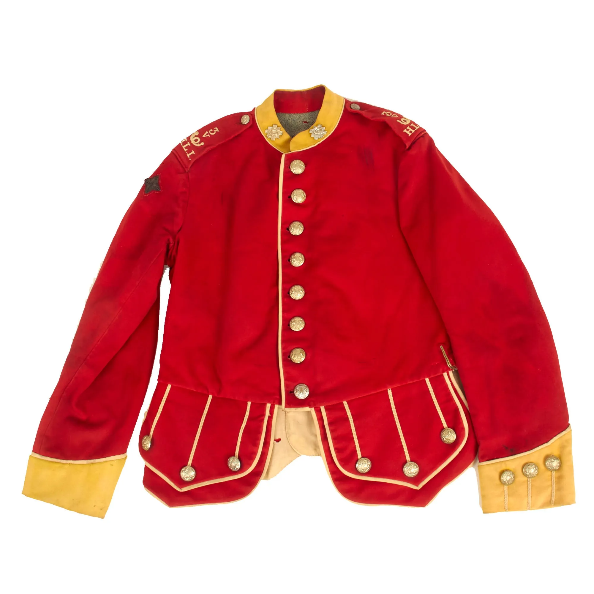 Original British Pre-WWI Scottish 3rd (Blythswood) Volunteer Battalion, Highland Light Infantry Dress Doublet