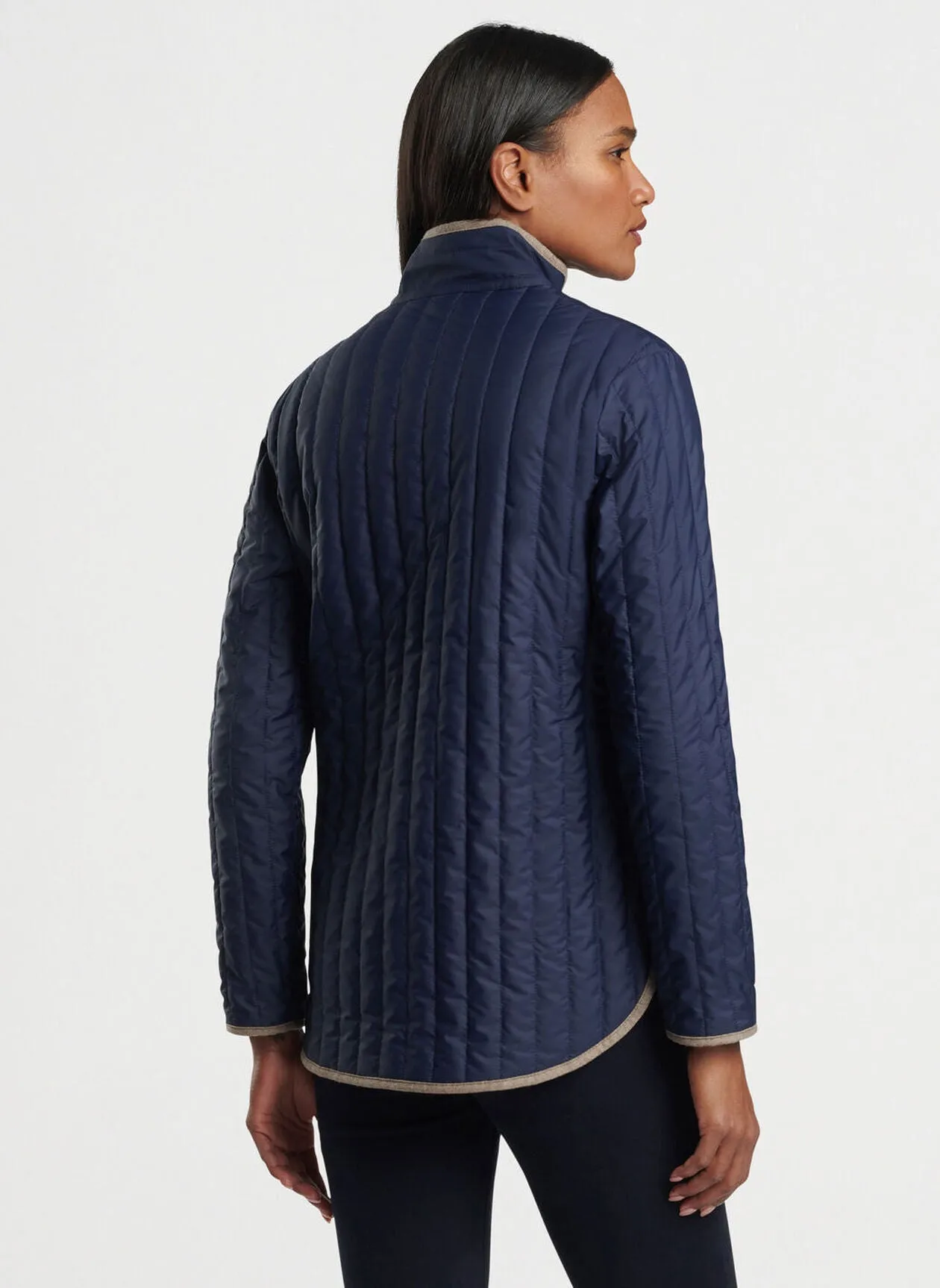 Peter Millar Womens Pippin Quilted Travel Jacket - NAVY
