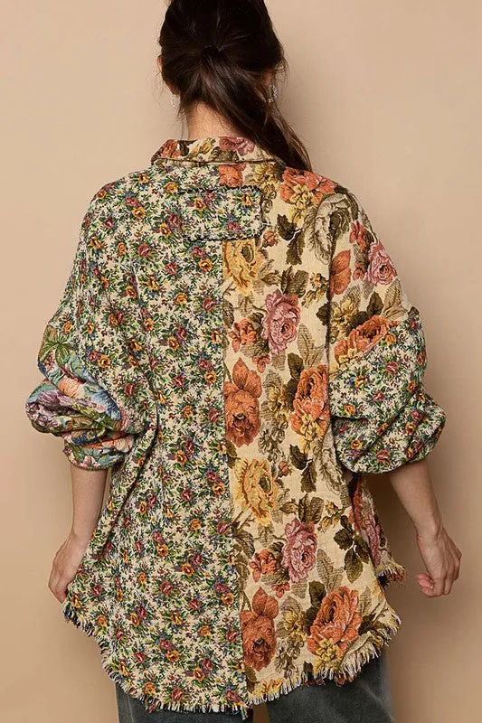 Vintage Floral Button Up Shacket