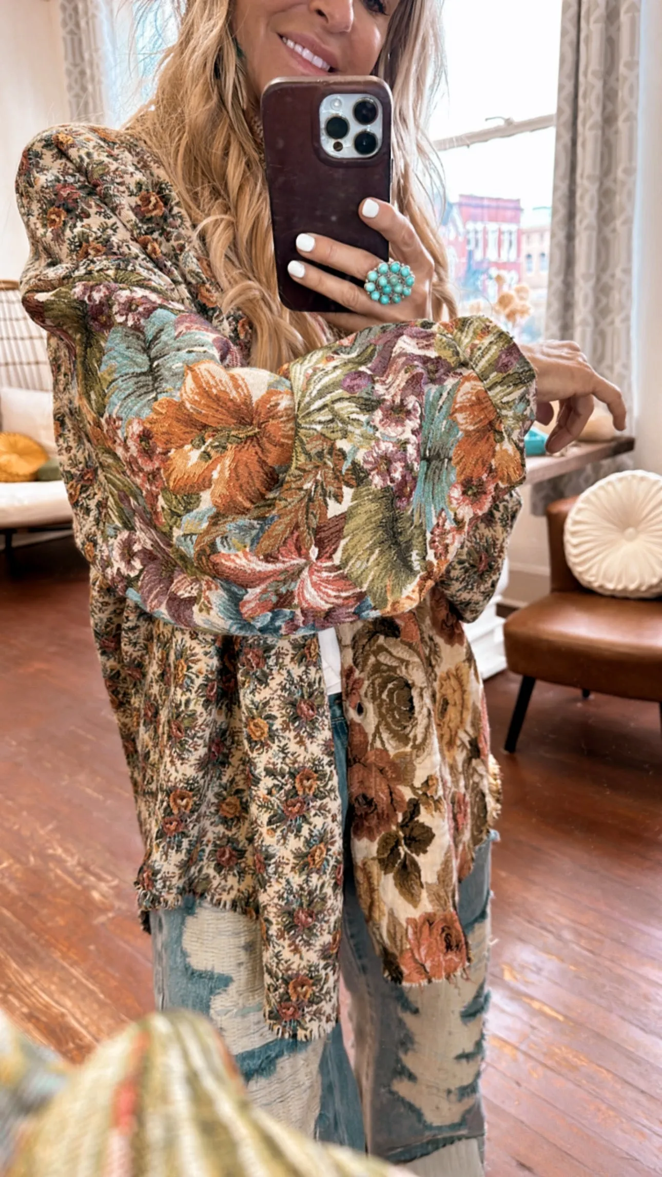 Vintage Floral Button Up Shacket