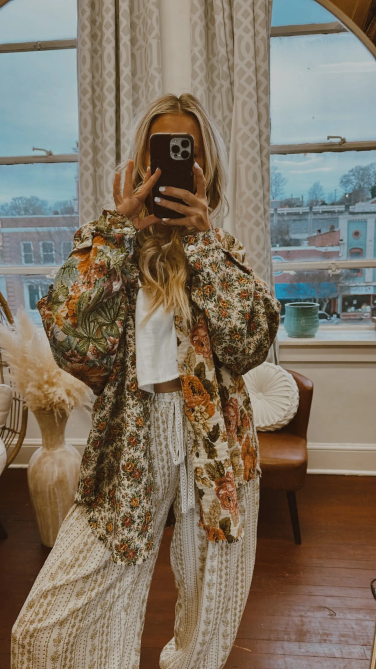 Vintage Floral Button Up Shacket