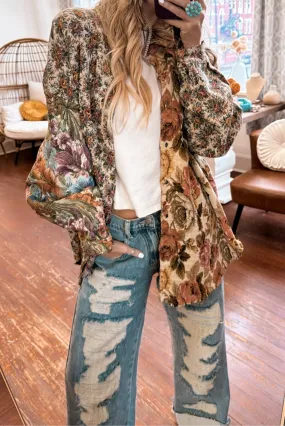 Vintage Floral Button Up Shacket