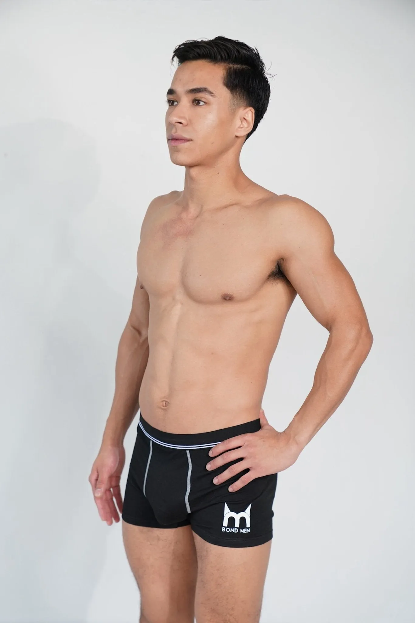 White-Lined Boxer Briefs
