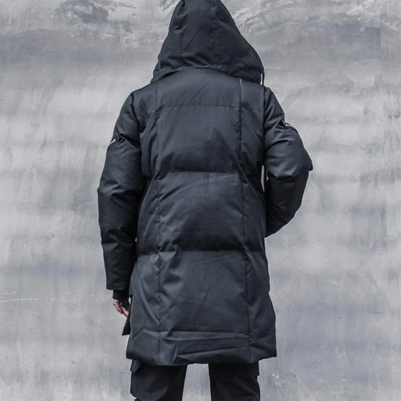 WLS Personalized Diagonal Zipper Winter Coat